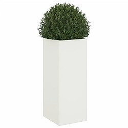 Avis vidaXL Jardinière blanc 32x29x75 cm acier