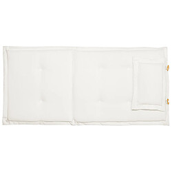 Beliani Lot de 2 coussins en tissu blanc cassé pour chaises de jardin TOSCANA/JAVA pas cher