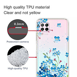 Coque en TPU impression de motifs souple fleur bleue pour votre Huawei P40 Lite/Nova 6 SE/Nova 7i