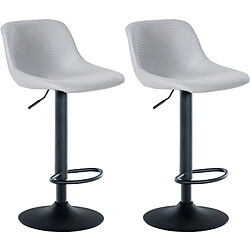 Non Lot de 2 tabourets de bar Loft simili cuir