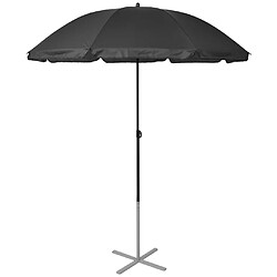 Helloshop26 Chaises longues et parasol aluminium noir 02_0011931