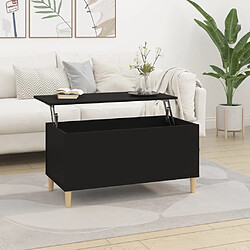 ComfortXL Table Basse Noir 90x44,5x45 Cm Bois D'ingénierie