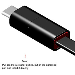 Acheter Wewoo Câble de données de recharge et de synchronisation réparable USB vers USB-C / Type-C, pour Galaxy, Huawei, Xiaomi, LG, HTC et autres téléphones intelligents (Noir Rouge)