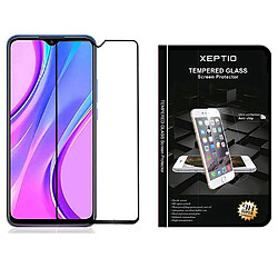 Protection écran vitre en verre trempé Full cover noir pour Xiaomi Redmi 9A 4G - pochette XEPTIO