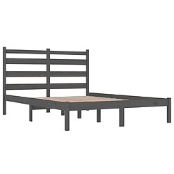 Acheter Maison Chic Lit adulte - Lit simple Cadre de lit,Structure du lit Contemporain Gris Bois de pin massif 120x200 cm -MN44111