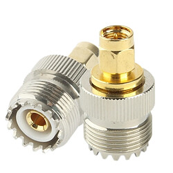 Wewoo Adaptateur Coaxial RF SMA-J vers argent SL-16 / SMA Mâle M UHF