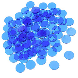 Jeu de bingo professionnel Transparent Color Counters Plastic Marker Blue pas cher