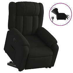 vidaXL Fauteuil inclinable électrique noir tissu