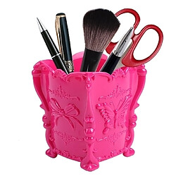 Wewoo Organisateur de maquillage de récipient Magenta de cosmétiques de papillon de plastique rétro boîte de rangement qui respecte l'environnement, taille: 10.5 * 10cm