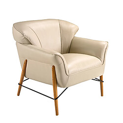 Angel Cerda Fauteuil en cuir sable