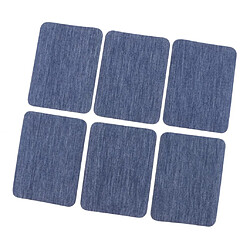 6pcs Iron on Denim Patches for Jeans Vêtements Réparation Veste Outil Bleu pas cher