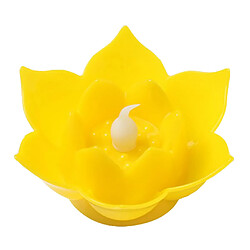 L'eau flottante de lampe de lotus de LED souhaitant la bougie artificielle s'allume en jaune