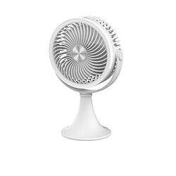 (Blanc) Éclairage Petit Ventilateur de Bureau Intérieur Ventilateur de Bureau Extérieur Chargement Usb Portable