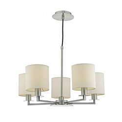 Luminaire Center Suspension Tyler nickel satiné et 5 ampoules