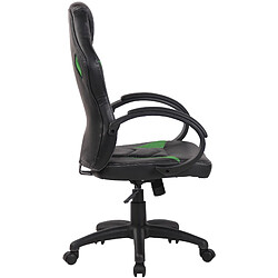 Avis Decoshop26 Fauteuil de bureau chaise gaming forme ergonomique en PVC vert et plastique 10_0002759