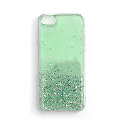 Ozzzo wozinsky star glitter shiny cover coque avec glitter pour samsung galaxy s21 + 5g (s21 plus 5g) vert