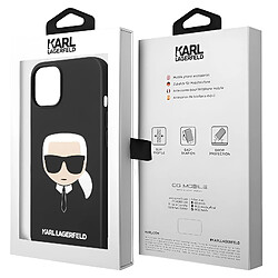 Karl Lagerfeld Coque pour iPhone 14 Plus Silicone Gel Bords Rehaussés Noir