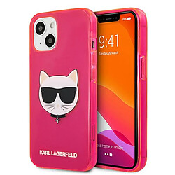 karl lagerfeld klhcp13schtrp iphone 13 mini 5,4" rózowy/rose coque dur glitter choupette fluo