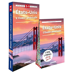 Etats-Unis, l'Ouest américain : 3 en 1 : guide, atlas, carte laminée