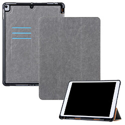 Etui en PU avec support tripliure et porte-stylo gris pour votre Apple iPad 10.2 (2020)/(2019)/Air 10.5 pouces (2019)/Pro 10.5 pouces (2017)