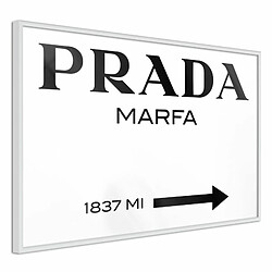 Paris Prix Affiche Murale Encadrée Prada White 30 x 20 cm Blanc