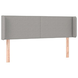 Avis Maison Chic Tête de lit scandinave à LED,meuble de chambre Gris clair 147x16x78/88 cm Tissu -MN81510