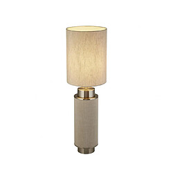 Searchlight Lampe de table Flask Plastique,tissu,acier doux Nickel blanc,satiné,Hesse 1 ampoule 49cm