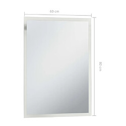 vidaXL Miroir mural à LED pour salle de bains 60x80 cm pas cher