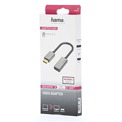 HAMA Adaptateur vidéo, fiche DisplayPort - port HDMI, Ultra-HD 4K@60Hz, alu