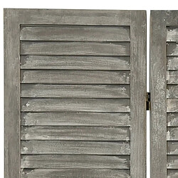 Acheter vidaXL Cloison de séparation 4 panneaux Gris 143x166 cm Bois solide