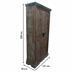 Armoire Alexandra House Living Marron Bois Recyclé 45 x 220 x 121 cm pas cher