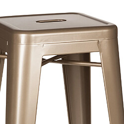 Tabouret de bar VANTAGGIO HIGH métallique champagne hjh OFFICE