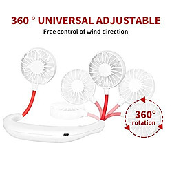 Acheter Ventilateur de cou Portable, Ventilateur à main Sans Main USB Rechargeable mini Cou de Sport Suspendu Batterie au lithium Ventilateurs rechargeables bureau petits ventilateurs bureau minuscule éclairé