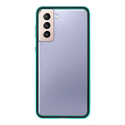 Coque en métal Cadre d'installation de serrure magnétique vert pour votre Samsung Galaxy S21+ 5G