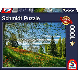 Schmidt Spiele- Avenue du Printemps à la Fleur de Tulipe, île de Mainau, Puzzle de 1000 pièces, 58967, Coloré