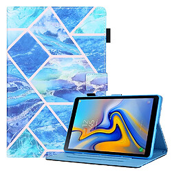 Etui en PU Impression de motifs avec support géométrie bleue pour votre Samsung Galaxy Tab A7 Lite 8.7 (2021) T220/T225