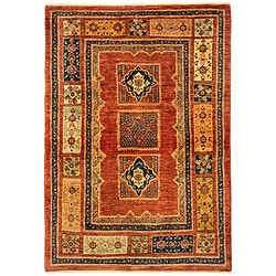 Vidal Tapis de laine 157x109 brun Kashkuli