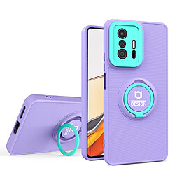 Coque en TPU antichoc avec béquille Violet/vert clair pour votre Xiaomi 11T/11T Pro