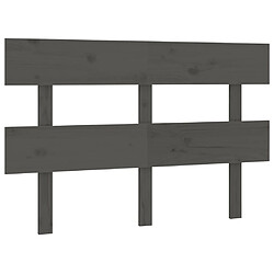 Maison Chic Tête de lit scandinave,Meuble de chambre Gris 138x3x81 cm Bois massif de pin -MN39254