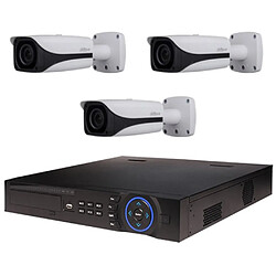 Kit de Vidéosurveillance Dahua Enregistreur DVR et 3 Caméras Box Analogiques HDCVI PTZ