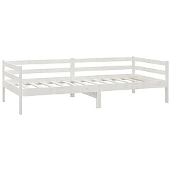 Acheter vidaXL Lit de jour sans matelas blanc 90x200 cm bois de pin massif