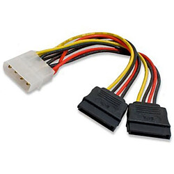 Câble Doubleur Molex Mâle vers 2x SATA 14cm Alimentation - Occasion