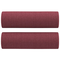 Acheter vidaXL Canapé 2 places avec oreillers bordeaux 120 cm tissu