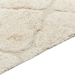 Beliani Tapis en coton 140 x 200 cm beige SILCHAR pas cher