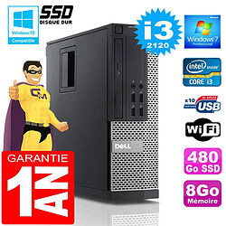 PC DELL 990 SFF Core I3-2120 Ram 8Go Disque 480 Go SSD Wifi W7 - Occasion