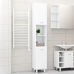 Maison Chic Armoire de salle de bain,Meuble de rangement,Meuble haut Blanc 30x30x179 cm Aggloméré -GKD935189