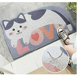 Universal 30cm * 55cm Nouveau Dessin Animé Sable Rasoir Poussière Porte Entrée Couloir Cuisine Salle de Bains Douche Tapis Antidérapant Tapis Dépoussiérage Tapis Tapis à fil d'acier | Tapis (chat)