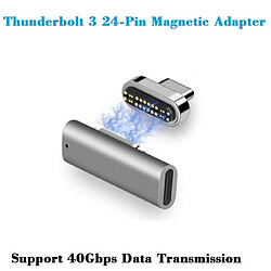 Acheter Universal Adaptateur magnétique, transfert de données de 40 Gbit/s à charge de 100 W, 5K60, convertisseur avec adaptateur téléphonique USB C 3.1 Gen2 Pro Air |