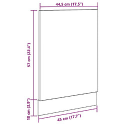 vidaXL Panneau de lave-vaisselle vieux bois 45x3x67 cm bois ingénierie pas cher