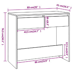 vidaXL Table console chêne sonoma 89x41x76,5 cm bois d'ingénierie pas cher